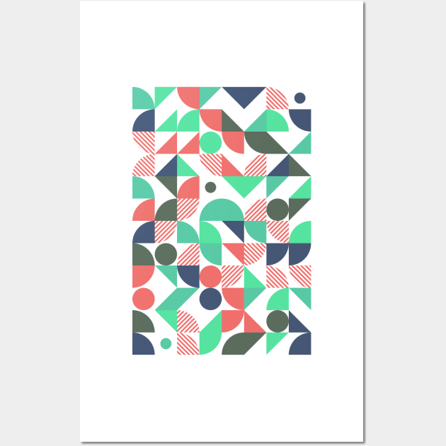 Colourful Geometric Animated Pattern Wall Art by Trendy-Now